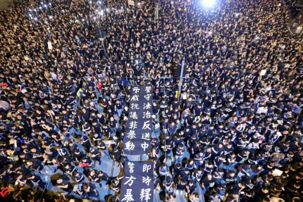 香港游行出席人数为接近200万人