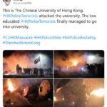 香港中文大学遭到了中共警察袭击