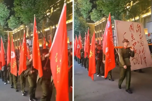 江西省委书记向习近平表中心；街头现大量“红卫兵”，游行跳“忠字舞”