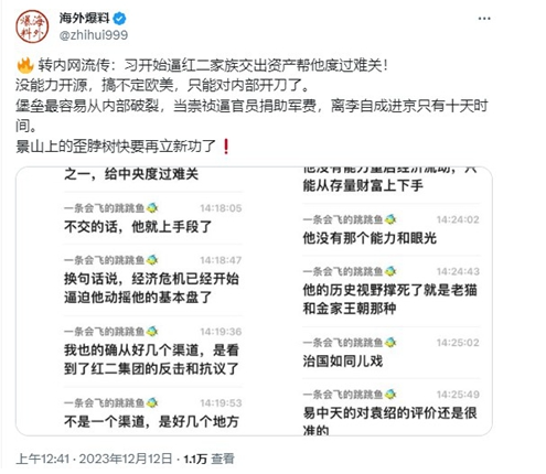 习近平整红二代，全部上交家族资产三分之一，否则“上手段”